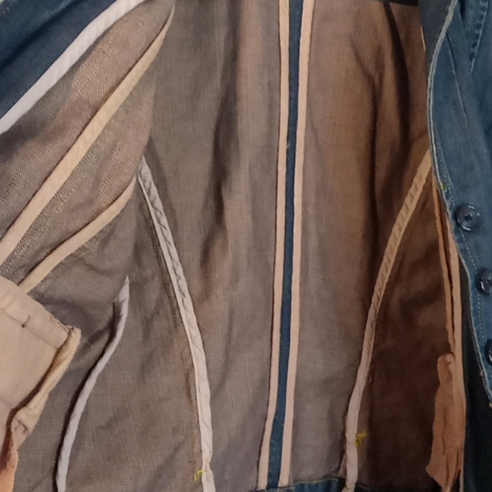 The limited blue jean jacket 100 percent cotton size large y2k - Picture 3 of 10